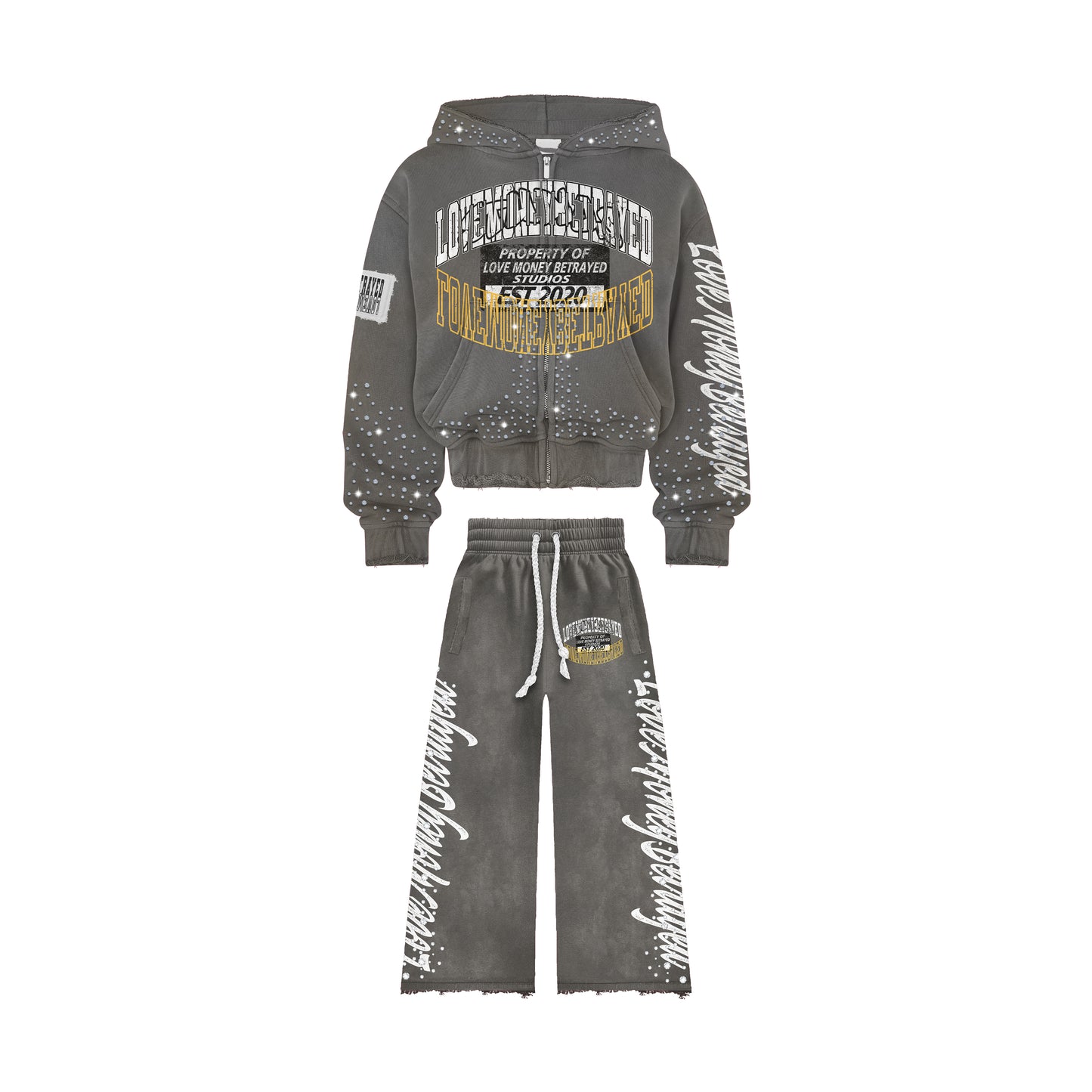 Nova Luxe Flared Rhinestone Sweatsuits